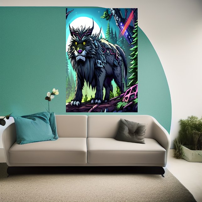 Coola stor fantasi-beast | AI Art Poster (Skapare uppladdad)