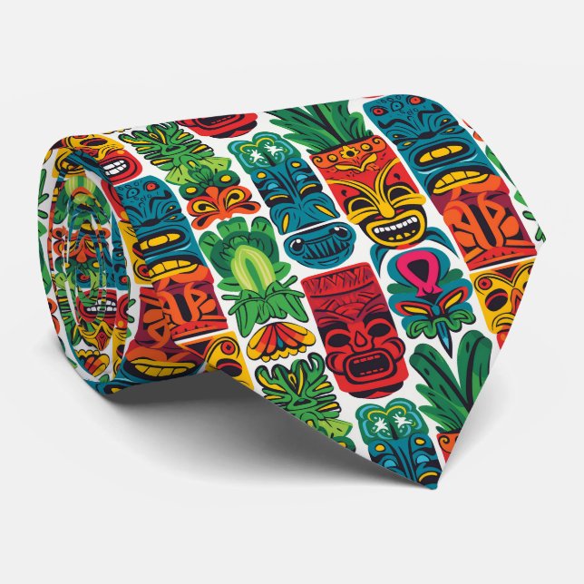Coola strand tiki head tiled mönster slips (Rullad)