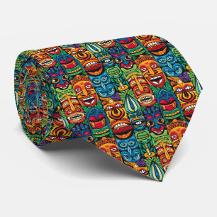 Coola strand tiki head tiled mönster slips