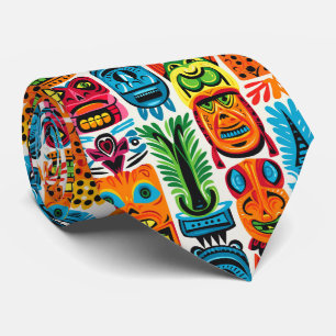 Coola strand tiki head tiled mönster slips