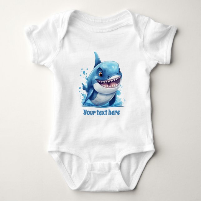 Coola strandhaj lägga till text t shirt (Framsida)