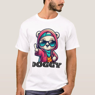 Coola Street Stil Bear Illustration - Trendig Cart T Shirt