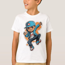 Coola Street Stil Boy Tecknade figurer Sticker T Shirt