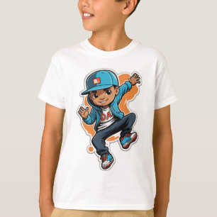 Coola Street Stil Boy Tecknade figurer Sticker T Shirt