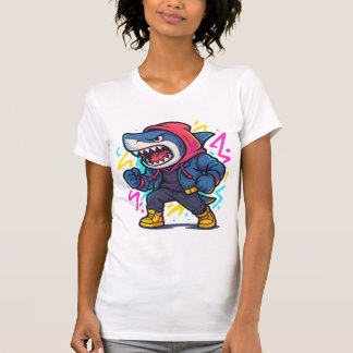 Coola Streetwear Shark Tecknad T-Shirt