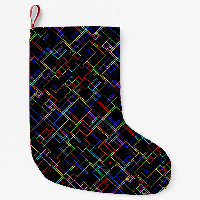 COOLA stripe Mönster Liten Julstrumpa (Framsidan)