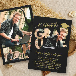 Coola Student Cutout Modern Studenten Photo Party Inbjudningar