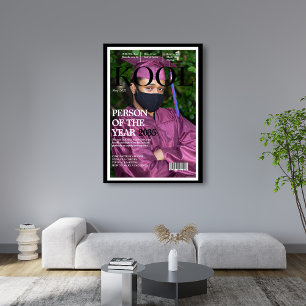 Coola Studenten Fake Magazine Cover Photo Black Poster