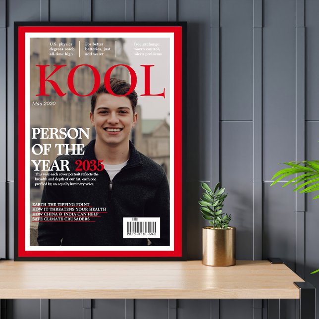 Coola Studenten Fake Magazine Cover Photo Poster (Skapare uppladdad)