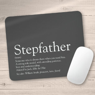 Coola styvpappa, definition av styvpappa rolig grå musmatta