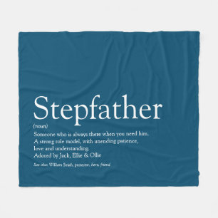 Coola styvpappa, definition modern blå fleecefilt