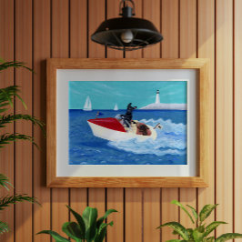 Coola Summer Labradors Painting Poster
