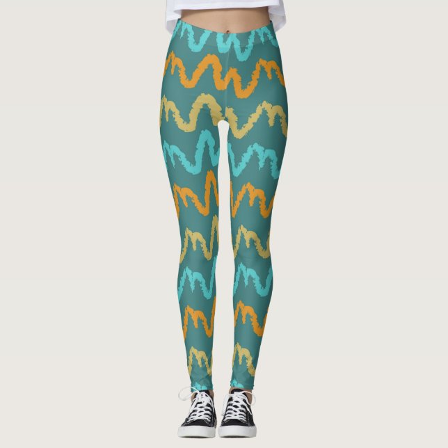 Coola Summer Mönster Leggings (Framsida)