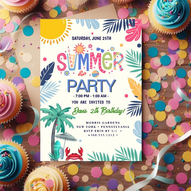 COOLA Summer Party Inbjudningar (Skapare uppladdad)