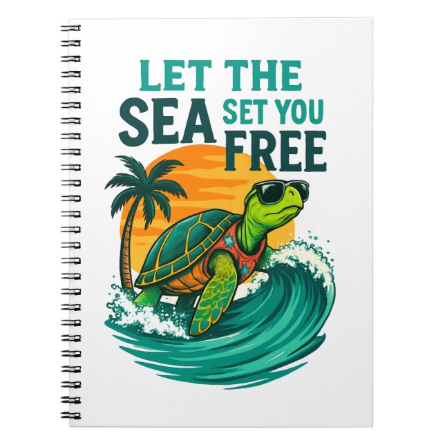 Coola Summer - Sea Turtle Vibes Anteckningsbok (Framsidan)