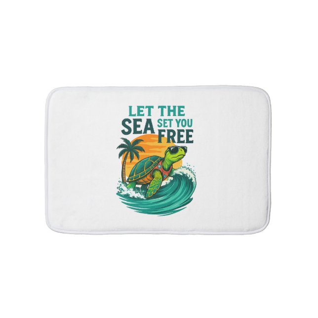 Coola Summer - Sea Turtle Vibes Badrumsmatta (Framsidan)