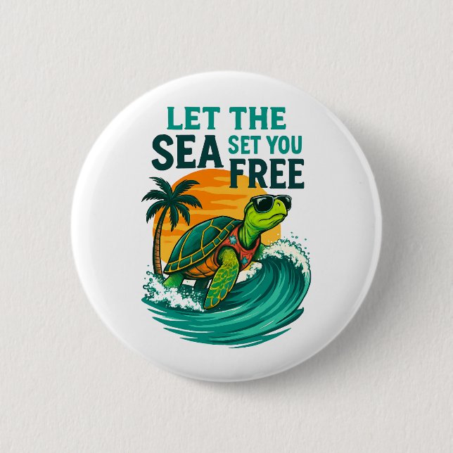 Coola Summer - Sea Turtle Vibes Knapp (Framsida)