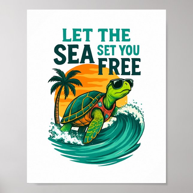 Coola Summer - Sea Turtle Vibes Poster (Framsidan)