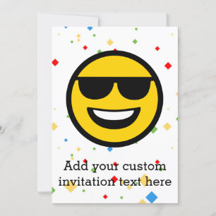 Coola Sunglasses Emoji Inbjudningar