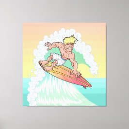 Coola Sunset Surfer Canvastryck