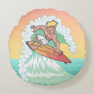 Coola Sunset Surfer Rund Kudde