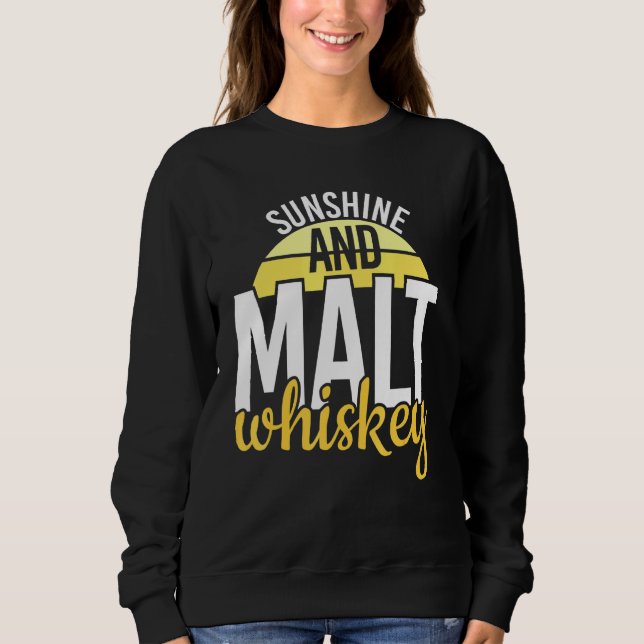Coola Sunshine and Malt Whiskey Life Whiskey T Shirt (Framsida)
