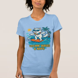 Coola Surfa Cat T-Shirt - för katt och Surfa Älska