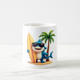 Coola Surfa Shark Mugg 🦈 Tropiska persikokaffe Ko