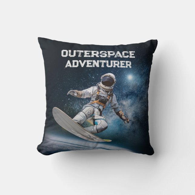 Coola Surfing Astronaut Space Himmel Stars Kudde (Framsida)