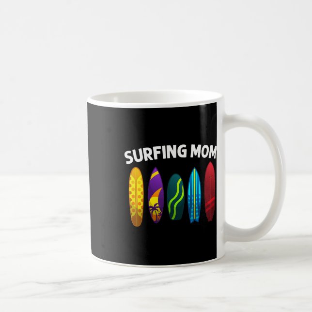 Coola surfing för mamma Mama surfar Surfbräda Stra Kaffemugg (Höger)