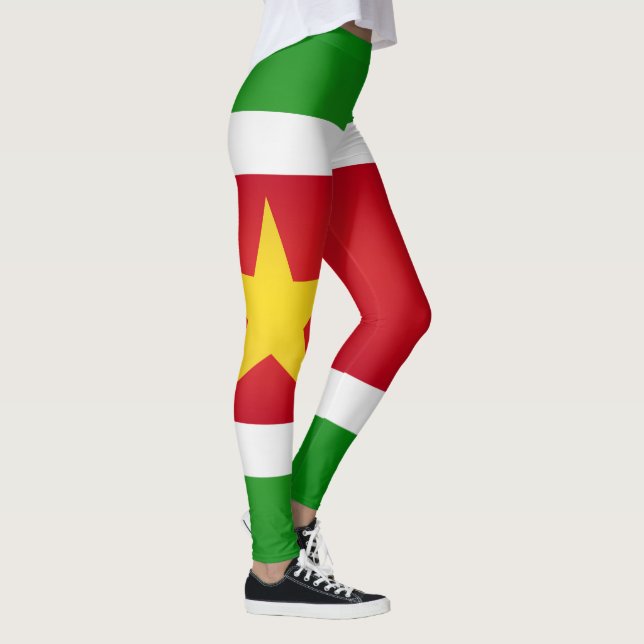 Coola Surinam Flagga Mode Leggings (Höger)