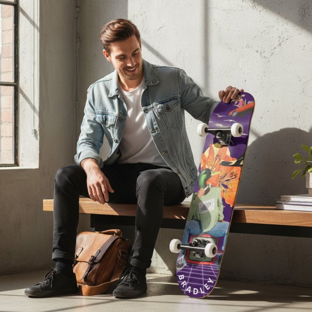 Coola Surreal Funny Unik Anpassningsbar Personlig  Mini Skateboard Bräda 18,5 Cm (Skapare uppladdad)