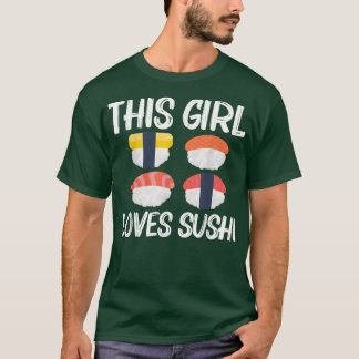 Coola Sushi for Girls Kids Japanska Sashimi Seafoo T Shirt