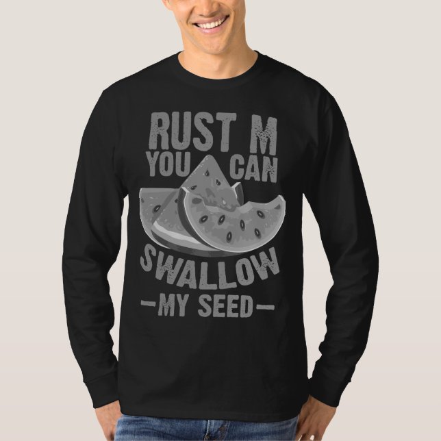 Coola Svälj min utloppsglapp, För manar Watermelon T Shirt (Framsida)