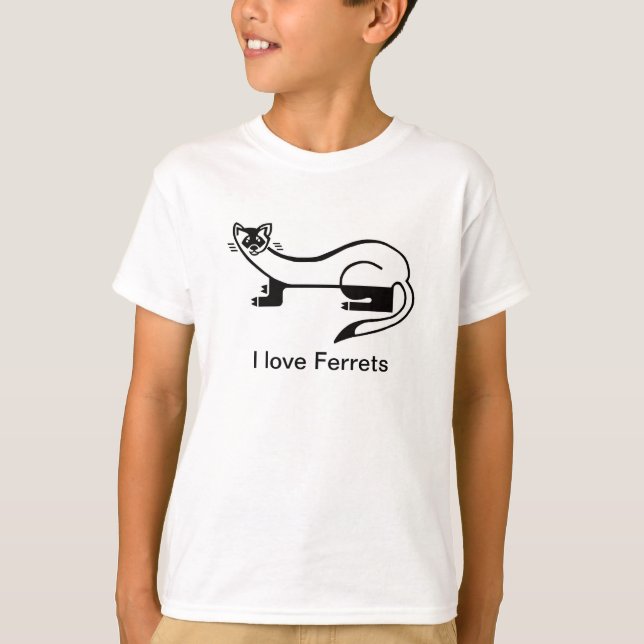 Coola Svart fotad FERRET- Conservation - Natur - T Shirt (Framsida)