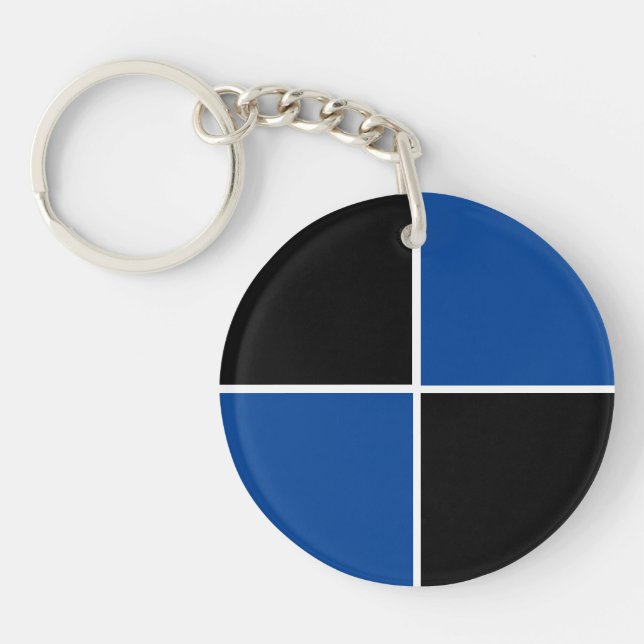 Coola svart och blå kvadrat mönster (Framsidan)