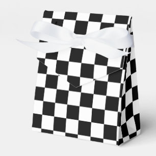 Coola, svart och vit, kontrollerad Flagga Mönster Presentaskar