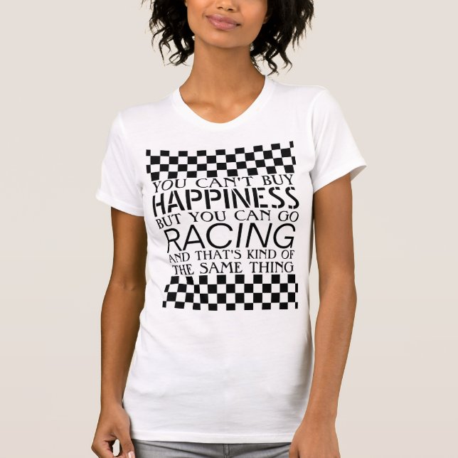 Coola, svart och vit, kontrollerad Flagga Mönster Tee Shirt (Framsida)
