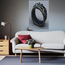 Coola svart ring | AI Art Poster