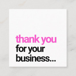 Coola Svart Tack Kundvärdering Infoga Fyrkantigt Visitkort