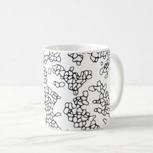 COOLA, svarta och vita former Kaffemugg