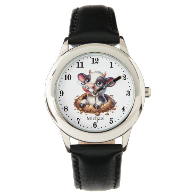 Coola svartvit ko älskare Watch Armbandsur (Framsida)