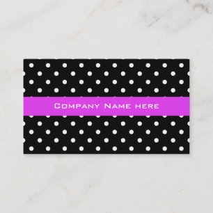 coola svartvit polka dots ca visitkort
