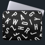 Coola svartvit typografi enkel modern mönster laptop sleeve<br><div class="desc">Coola svartvit typografi enkel modern mönster</div>
