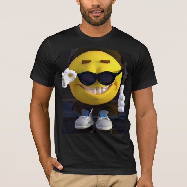 Coola Swag Emoji Tipping Shades T Shirt (Framsida)