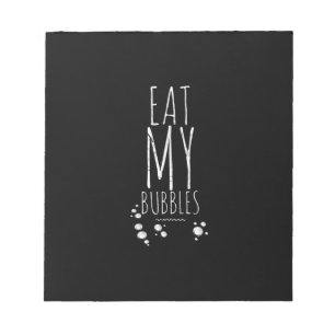 Coola Swimming Eat My Bubbles Simma Funny Swimmer Anteckningsblock