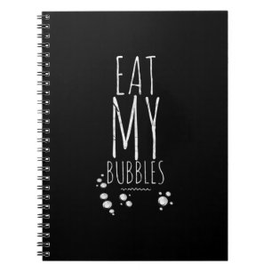 Coola Swimming Eat My Bubbles Simma Funny Swimmer Anteckningsbok