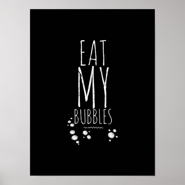 Coola Swimming Eat My Bubbles Simma Funny Swimmer Poster (Framsidan)