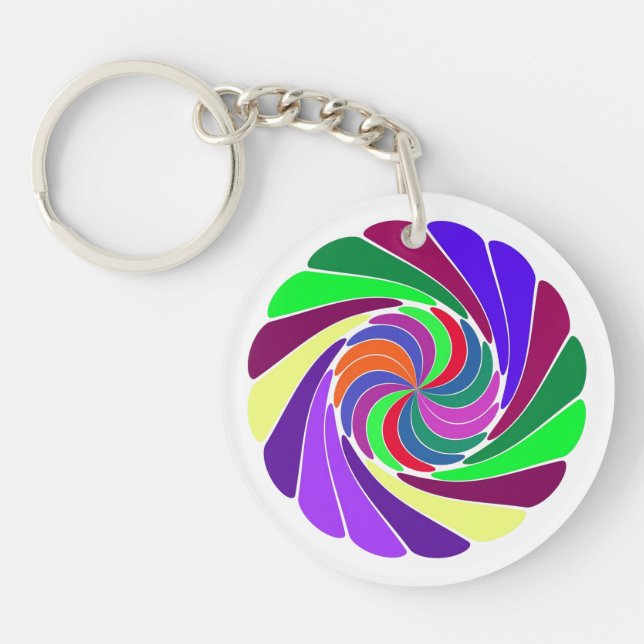 Coola Swirls Keychian - Anpassade (Framsidan)
