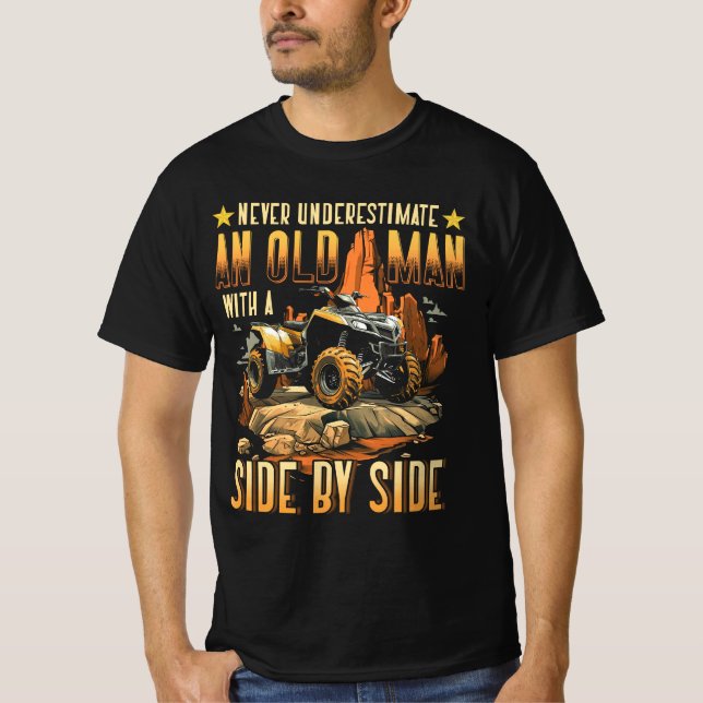 Coola SXS för Grandpa Manar Pappa Offroad UTV ATV  T Shirt (Framsida)
